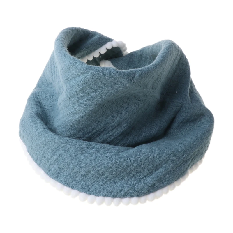 

Newborn Baby Bibs Cotton Tassel Saliva Feeding Towel Double Layer Triangle Scarf Bandana Bib for Boys Girls QX2D