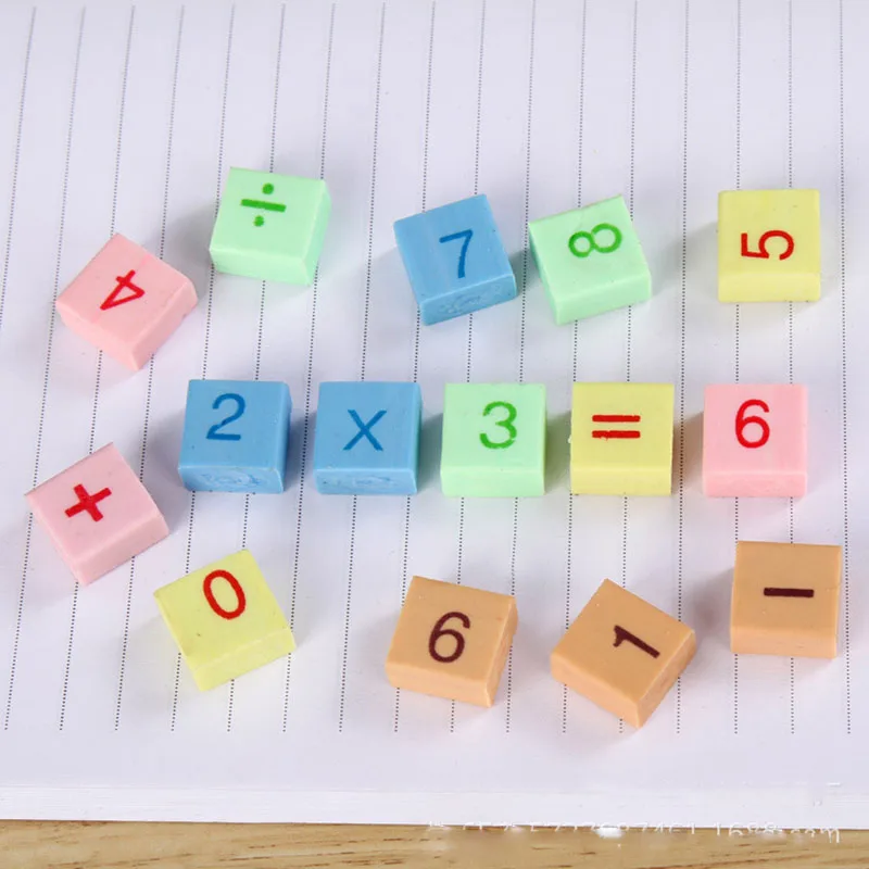 15 шт./упак. новый креативный цифровой символы ластик Детские арифметика Игра