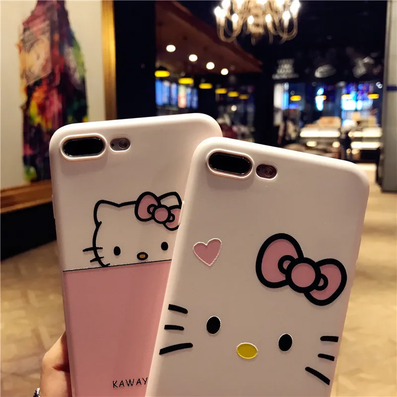 360 милый мягкий чехол с рисунком hello kitty Cat для IPhone XR XS Max X 10 8 7 6 6s Plus+ Передняя пленка из закаленного стекла