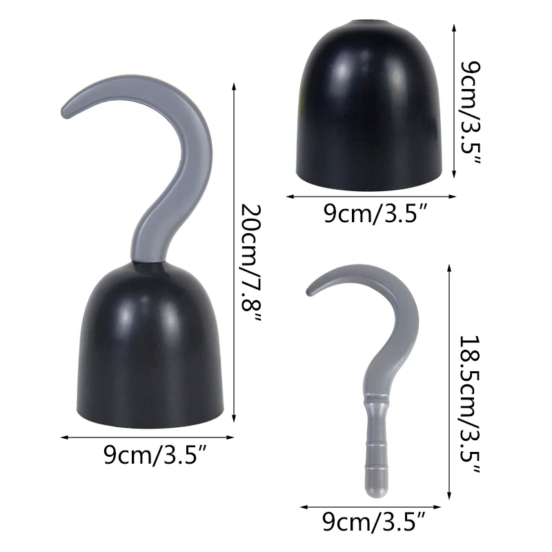 

Pirate Hook Hand Decor Halloween Costume Party Dressed Up Tool Masquerade Cosplay Accessories Party Decoration Children Toy Gift