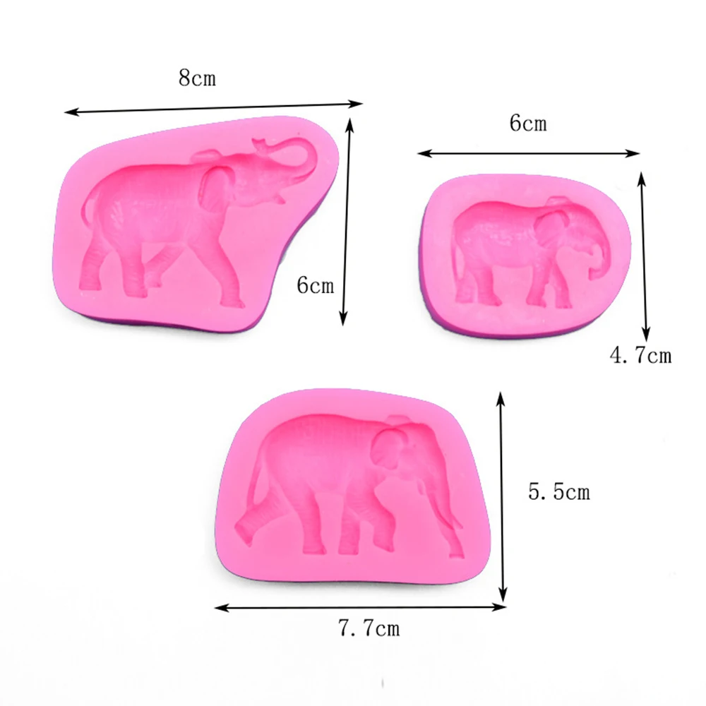 Горячие 3D слон DIY силиконовые формы для торта помадные мыла и глины конфеты