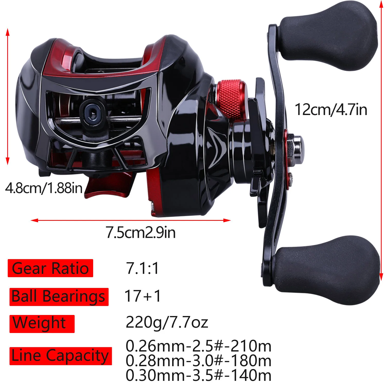 Sougayilang Baitcasting Reels 17+1BB and 7.1 :1 High Speed Gear Ratio Anti-corrosion for Saltwater Freshwater Carp Fishing Reel | Спорт и