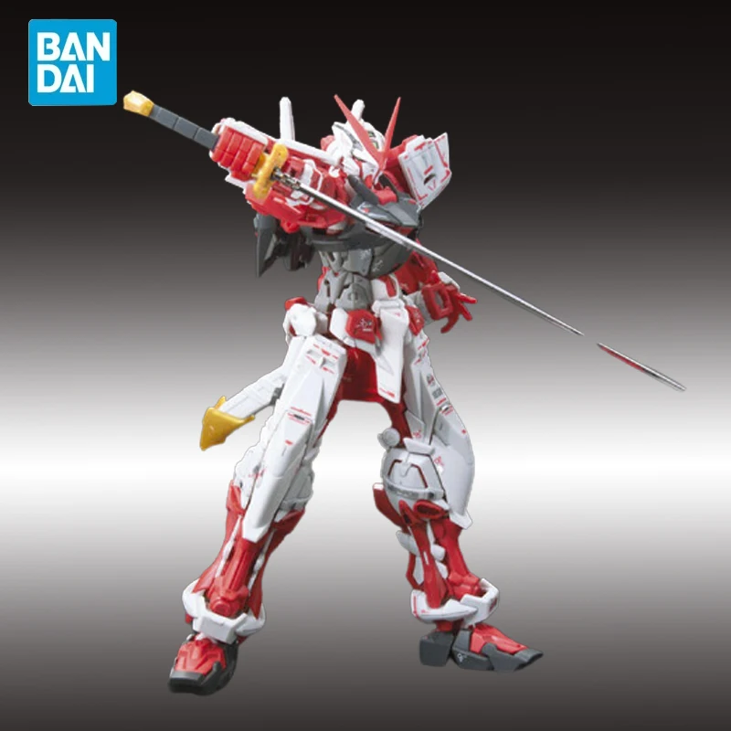Робот-фигурка Gundam Bandai Anime Gunpla RG 1/144 Astray Red Change Heresy Lost Model, собранный, как игрушка для детей или орнамент.