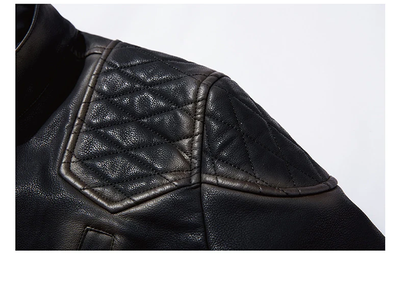 

Mens Vintage Leather Jacket Pu Punk Coat Fashion Stand Collar Motorcycle Jacket Male Thick Fleece Winter Warm Casual Windbreaker