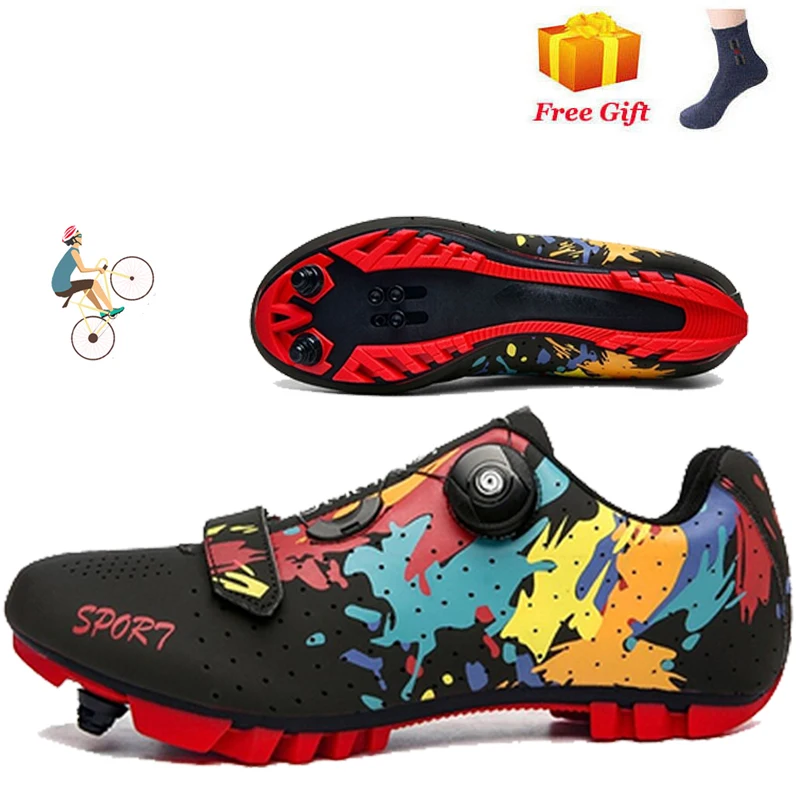 

Men Cycling Sneakers MTB Flat Shoes Specialized Women SPD Racing Trek Bike Footwear Male Mountain Freestyle Bicycle Shoes Road
