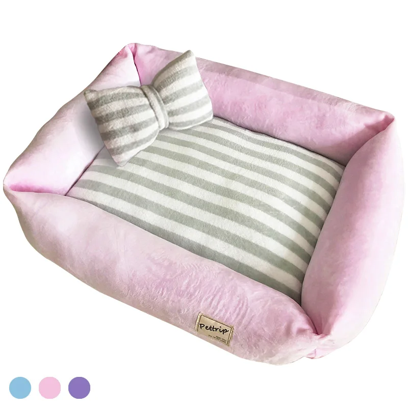 

3 Colors Autumn Winter Waterproof Kennel Large Pet Cat Dog Bed Pet Supplies Warm Cozy Dog House Soft Fleece Nest Dog Baskets Mat