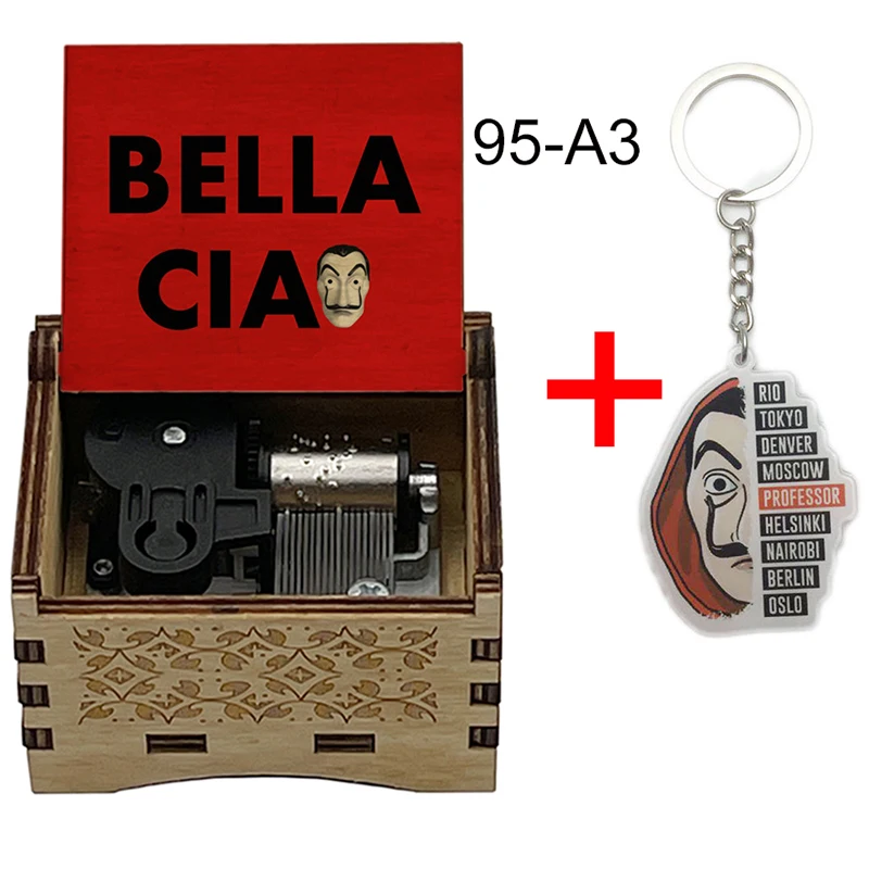 Цветной принт бумажный дом заводная механическая музыкальная шкатулка Белла Чао