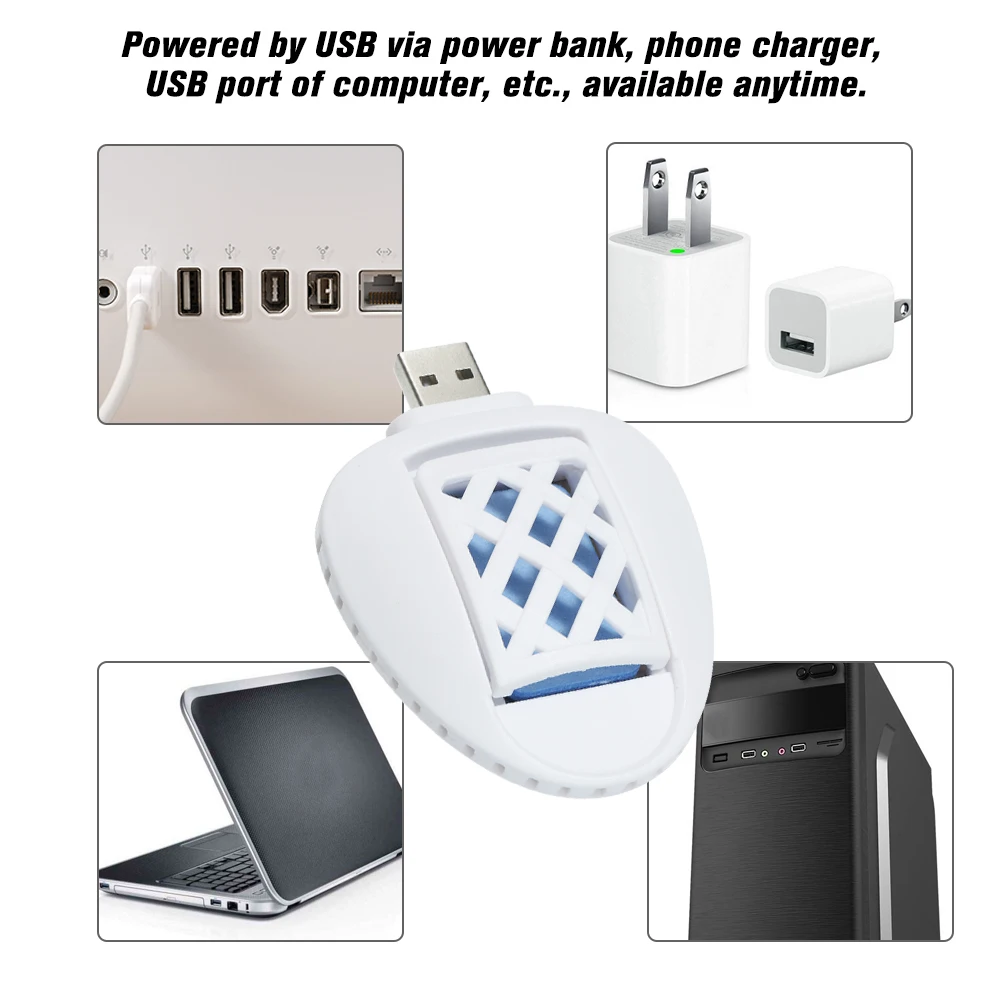 Электрический USB убийца комаров Портативный Отпугиватель без запаха долговечный