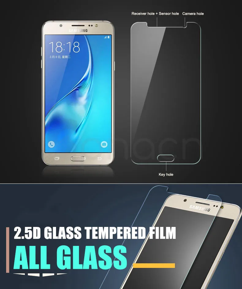 Закаленное Стекло на для Samsung Galaxy J3 J5 J7 A3 A5 A7 A6 A8 плюс A9 Экран защитная плёнка для НУА Вэй