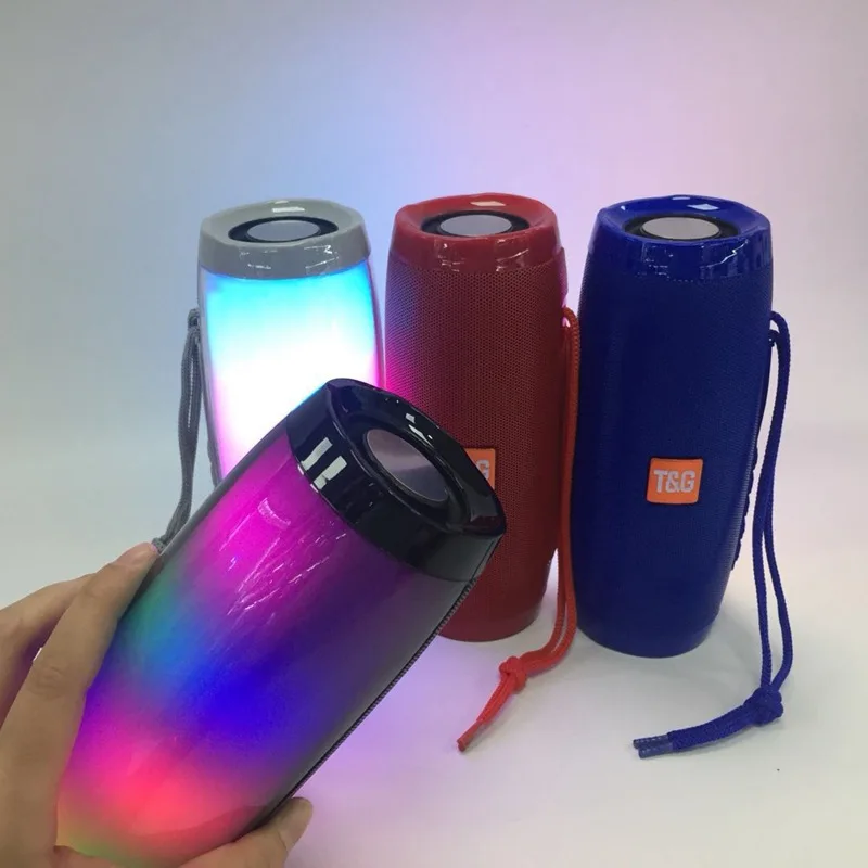 

Bluetooth-Колонка TG157, Беспроводная портативная микроколонка со светодиодсветодиодный подсветкой, мощный бас, поддержка TF, FM-радио, для улицы
