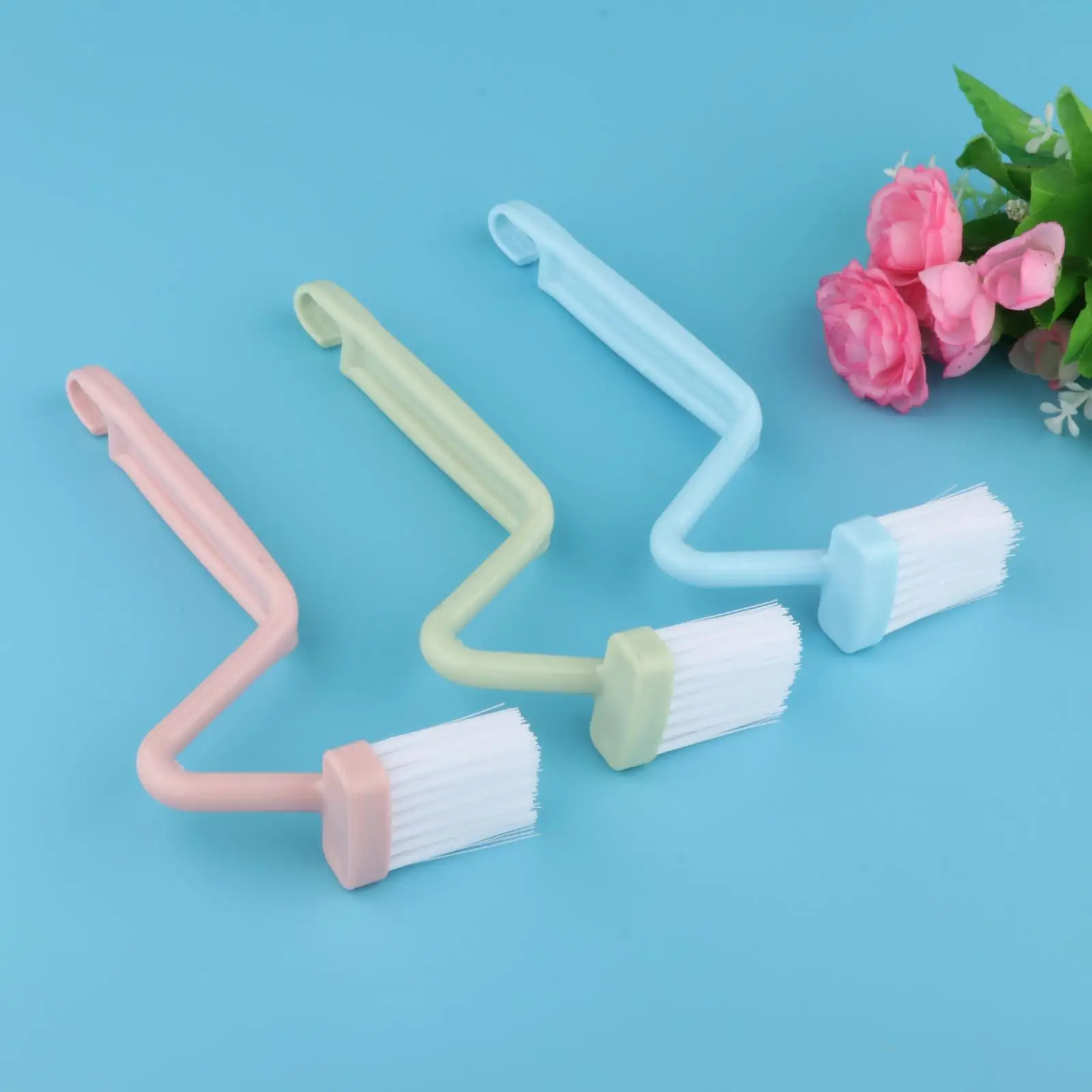 

3pcs Multifunctional Toilet Dead Angle Cleaning Brush Durable Soft Brush Easy to Operate and Clean