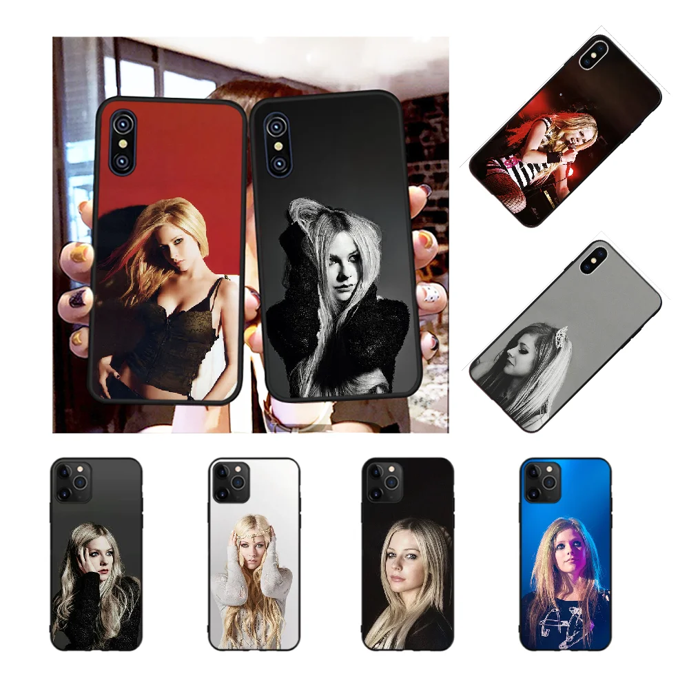 

PENGHUWAN Avril Ramona Lavigne Black TPU Soft Phone Case Cover for iPhone 11 pro XS MAX 8 7 6 6S Plus X 5S SE XR case