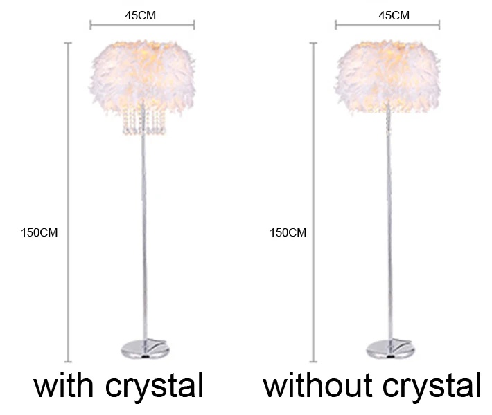 Домашний декор для семейного отеля напольная лампа с абажуром из перьев