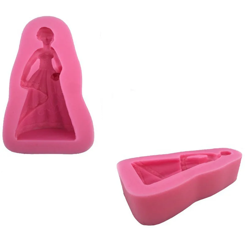 

Bride doll beauty women sugar cube silicone baking mold E155