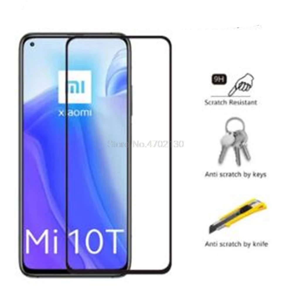

Full Cover Protective Glass For xiaomi mi10t lite Mi10 t light mi 10 t Pro Tempered Glass on xiomi 10t Mi 10t Screen Protector