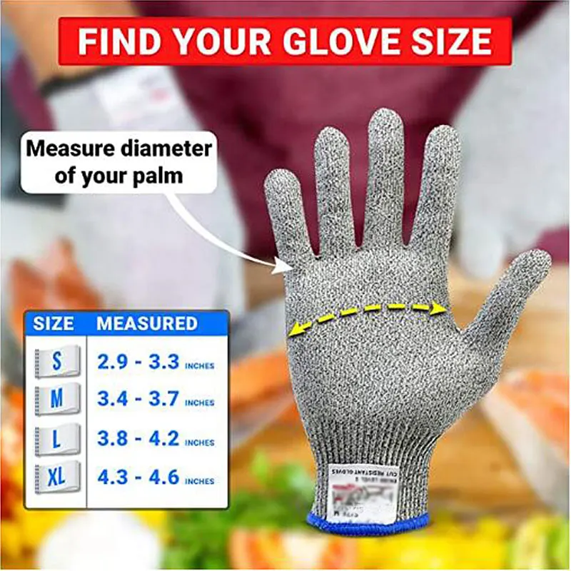 4 шт./2 пары перчатки для безопасности кухни|cut resistant gloves|work glovesresistant gloves |