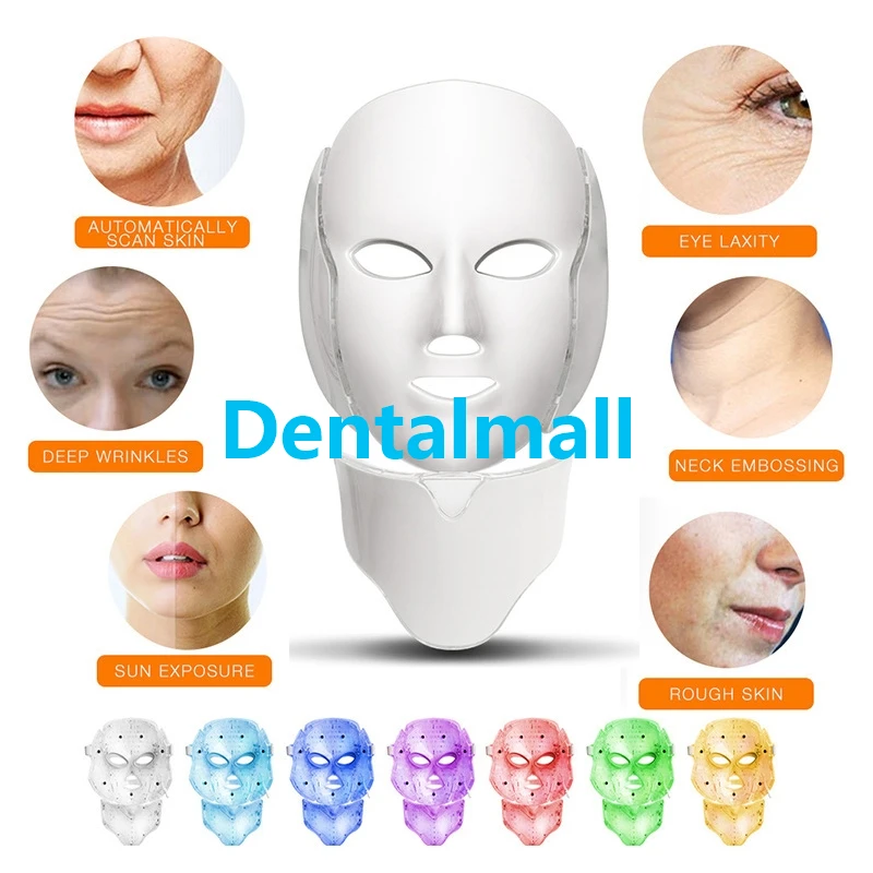 買取 7 色 Led ライト治療マスクケア若返りしわにきび除去美容 Led マスク光子治療