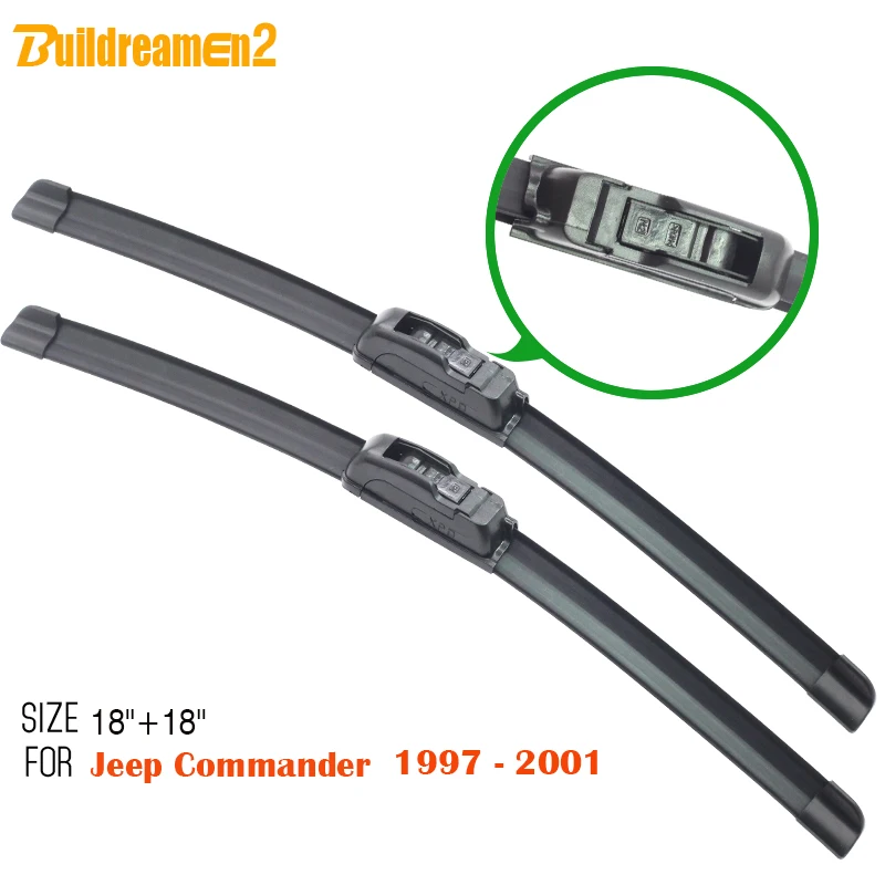 Buildreamen2 автоматический мягкий резиновый стеклоочиститель для Jeep Commander 1997-2001