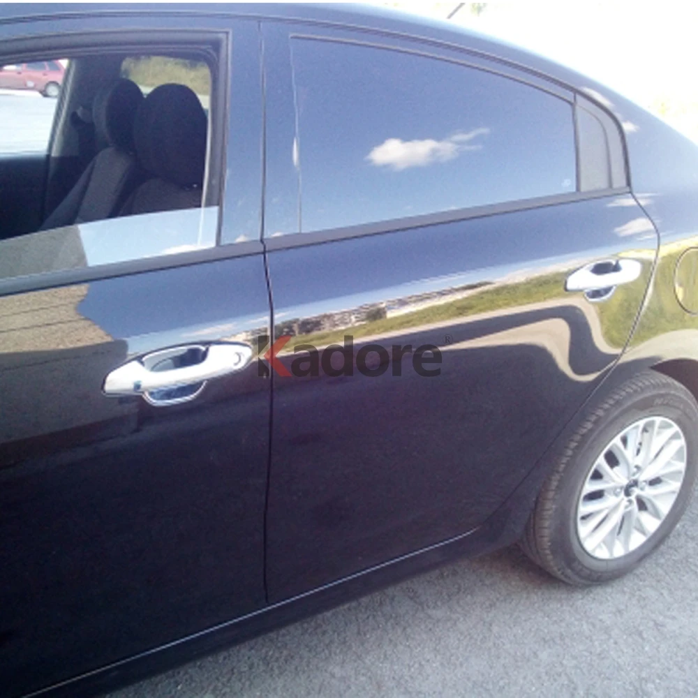 Для Kia Rio 4 X-line ABS Хромированная карбоновая дверная ручка, накладка, украшение автомобиля, внешние аксессуары