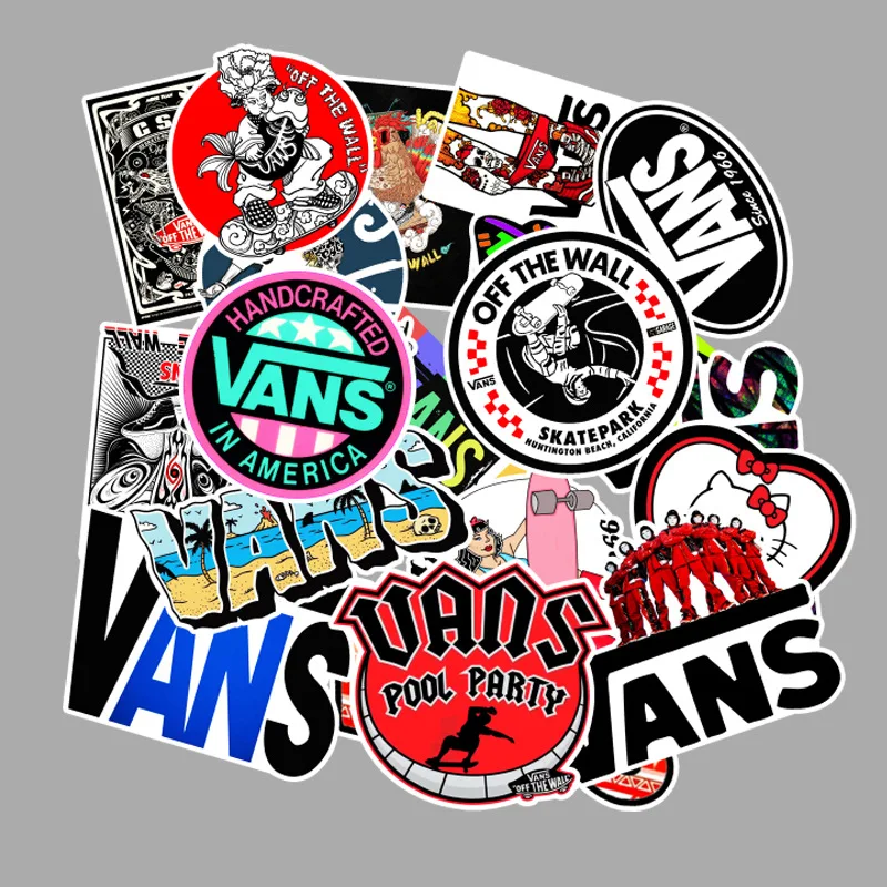 50 шт./лот Модный логотип Vans от стены ПВХ наклейки детские игрушки декор для