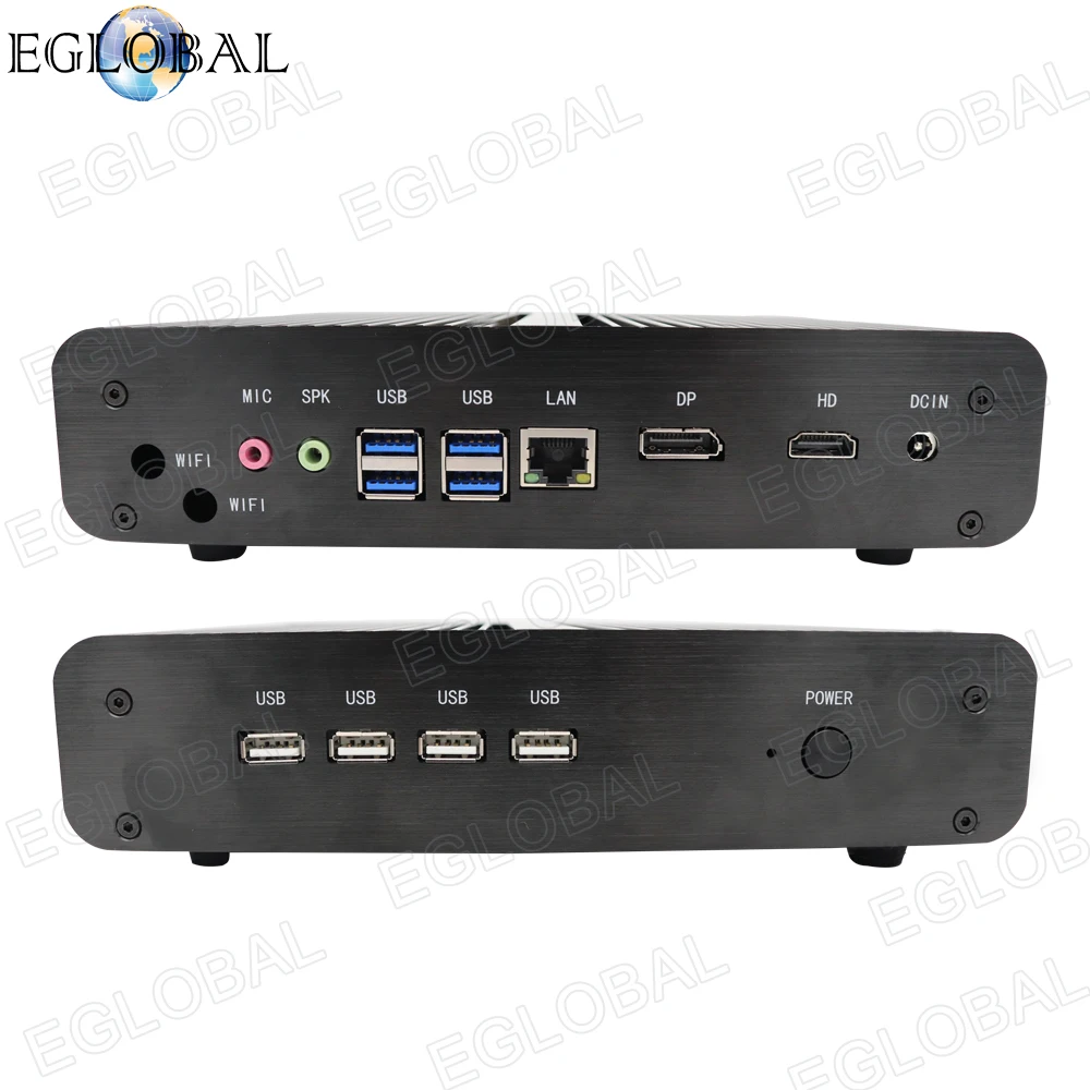 Мини ПК без вентилятора Eglobal Windows 10 Intel Nuc Core i7 8550U 8565U 4 ядра 8 нитей 2 * DDR4