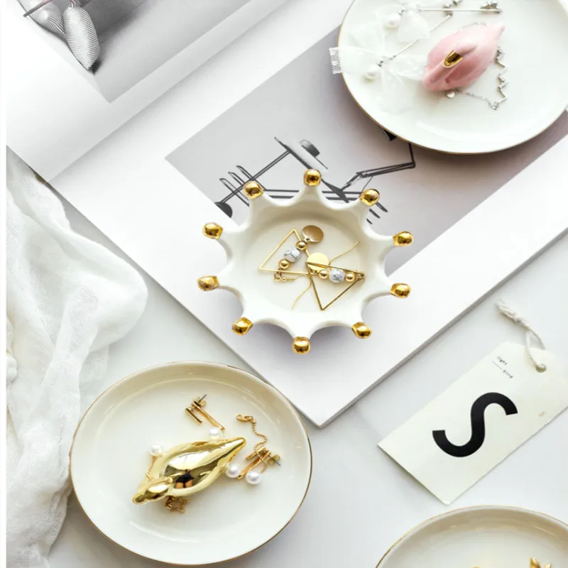 Европейская Ювелирная тарелка Украшение мультфильм лоток для хранения