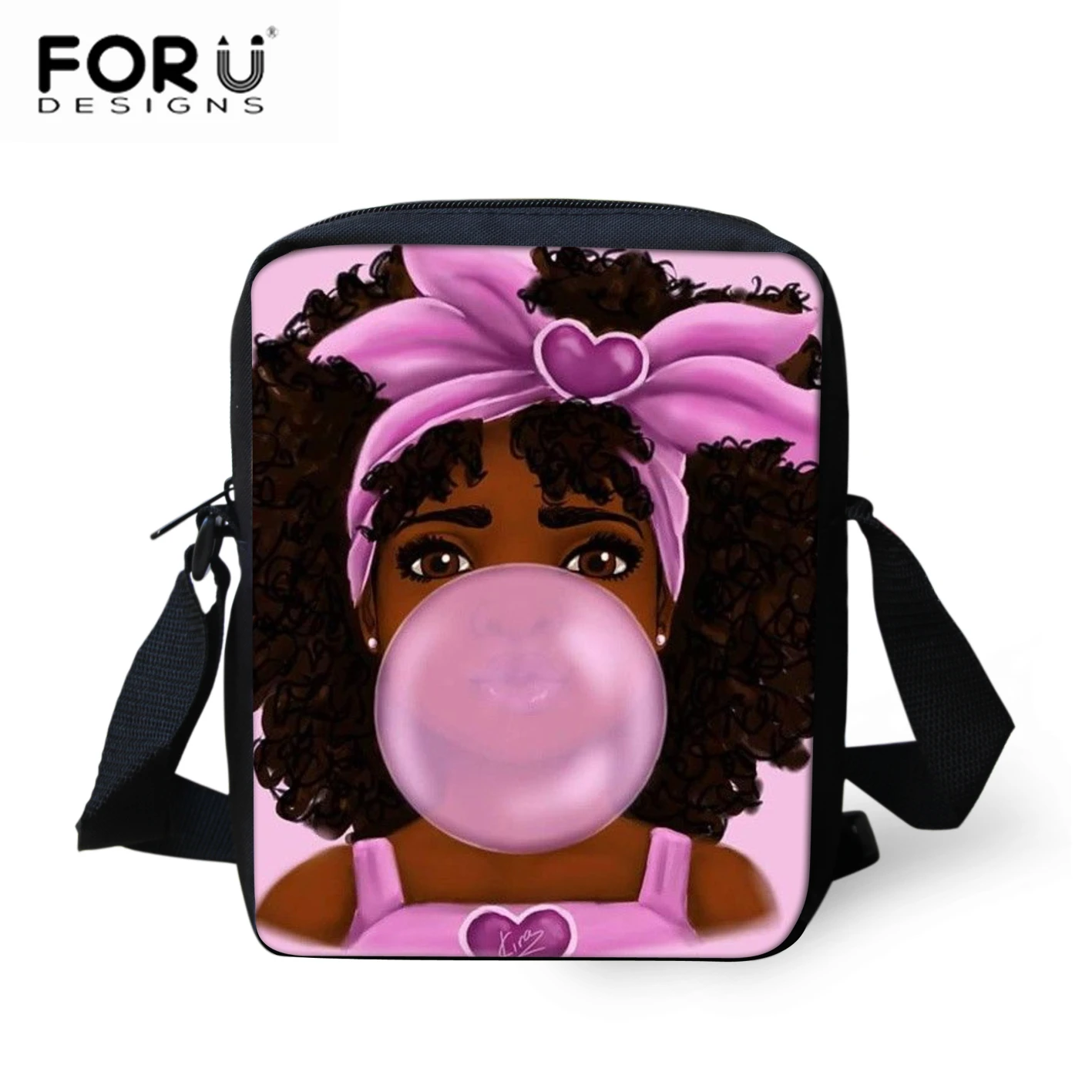 Черные женские сумки FORUDESIGNS с художественным принтом в африканском стиле для