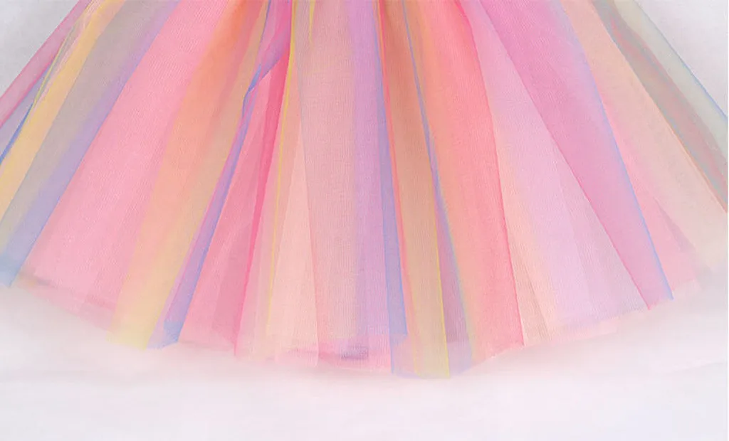 

2021 New Toddler Kids Girls Baby Multicolor Tutu Skirt Tulle Ballet Skirt Outfits Costume Fashion Baby Mini Princess Dress