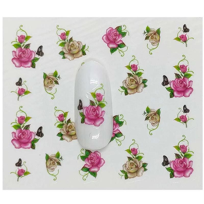 Украшения для ногтей B07 наклейки дизайна бутылочка духов с бантом дам переводки