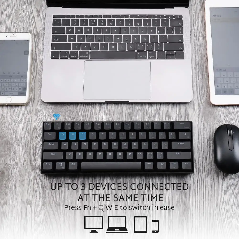Беспроводная Механическая игровая клавиатура RK ROYAL KLUDGE RK61 60% PBT 61 клавиша