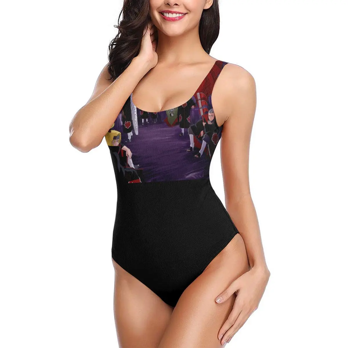 

women 2021 sexy Bikinis Akastuki Uzumaki Women Swimsuit One-Piece swimsuit Anime Manga Women Beach wear
