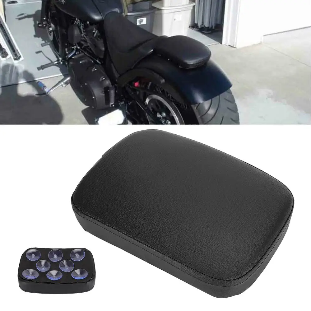 

Artificial Leather Motorcycle Passenger Pad 8 Suction Cups Universal Riding Rear Cushion Artificial Leather Black