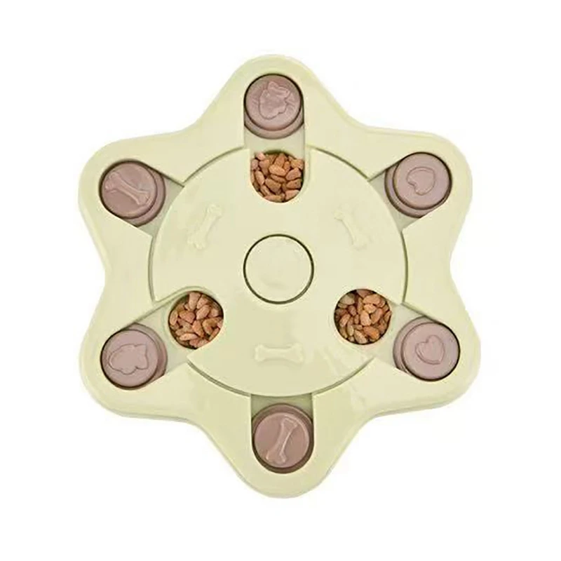 

Interactive Puupy Dog Cat Feeder,Seek-A-Treat Pet Mental Stimulation Shuffle Puzzle Toys Animal Food Treat Dispenser