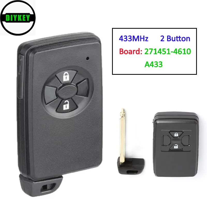 Умная планшетофон DIYKEY 433 МГц с двумя кнопками для Toyota RAV4 модель B90EA плата: 271451 4610