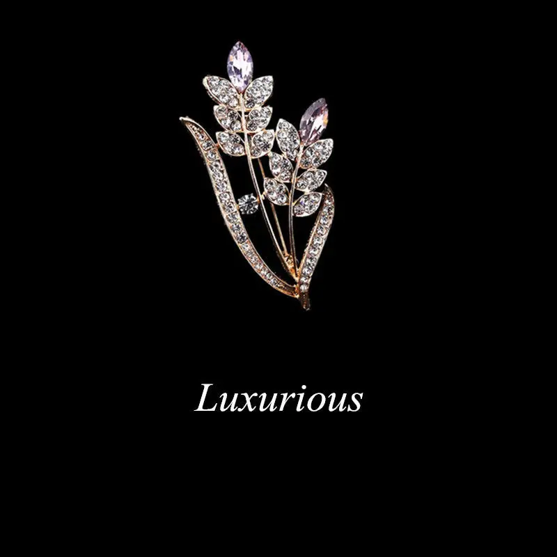 

Dear-you Personality Crystal Flower Brooch Ladies Retro Brooch Brooch Scarf Button Pin Coat Accessories