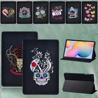 tablet case for samsung galaxy tab s6 lite 10 4 2020 p615 sm p610 sm p615 cute cartoon pattern series leather cover stylus