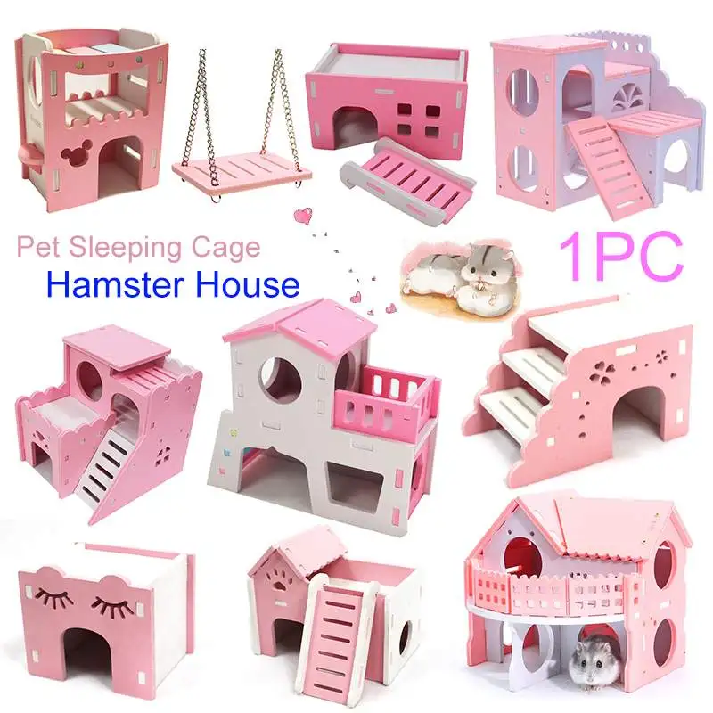 10 типов роскошный эко дом для хомяка горка и качели замок подняться игрушек