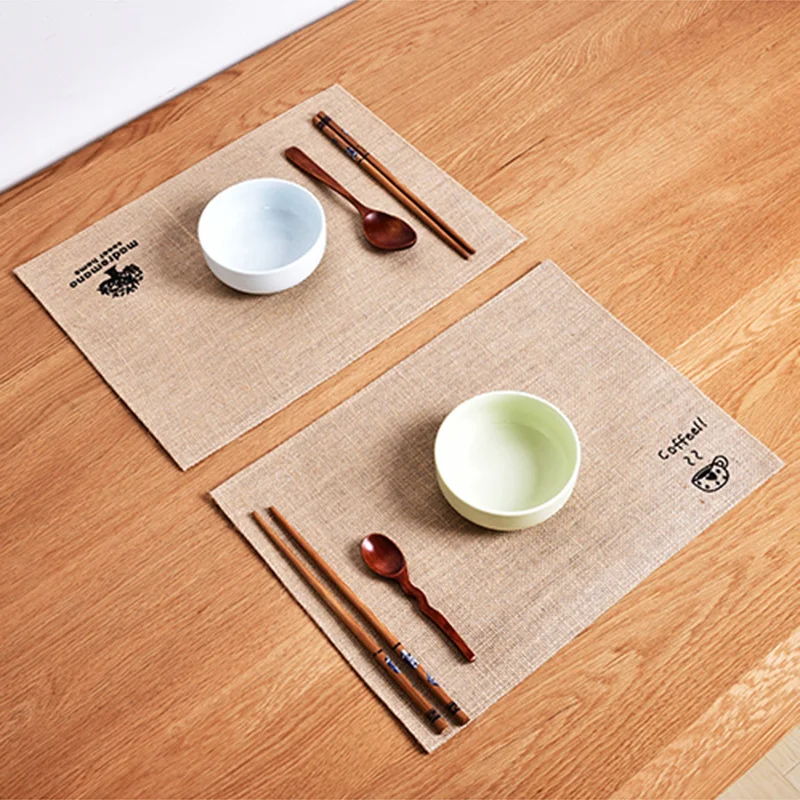 

1pcs Japanese-style Non Slip Insulation Placemat Quality Placemat Dinner Mat Set of 4PCS Table Mats Fashion Style Dining Mat