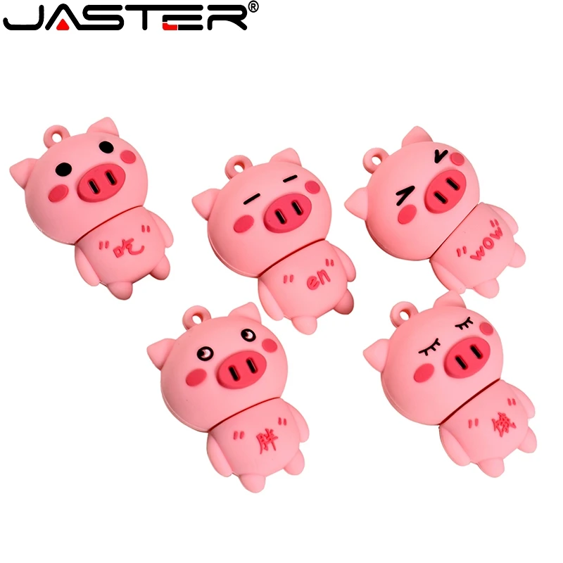 

JASTER Cute pink pig USB flash drive pen drive USB stick 4GB 8GB 16GB 32GB 64GB 128GB memory U disk Creative gifts U pendrive