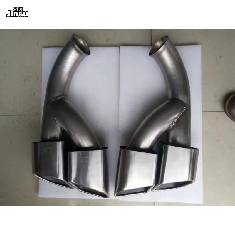 Серебряные квадратные выхлопные наконечники глушитель труба для Porsche Cayenne 958 2 2015