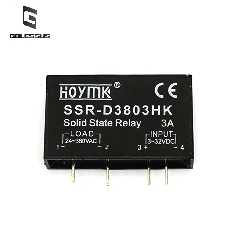 

Твердотельное реле GBLESSUS SSR-D3803HK/D3805HK/D3808HK 3A/5A/8A DC-AC