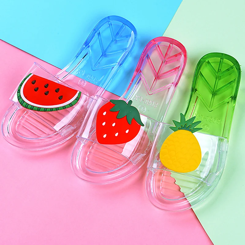 Летняя женская обувь летние шлепанцы милые домашние тапочки прозрачные женские