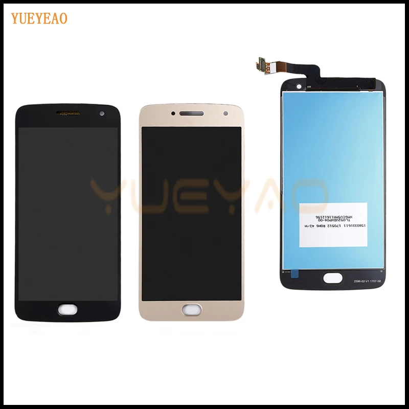 YUEYAO 5 2 &quotЧерный Золотой ЖК дисплей для Motorola Moto G5 Plus XT1686 XT1681 XT1683 сенсорный экран с