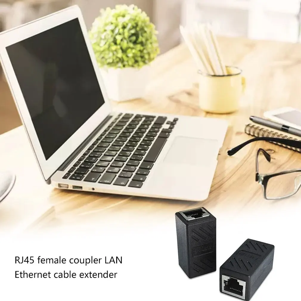 1 пара Женский сетевой разъем LAN адаптер муфта удлинитель RJ45 Ethernet кабель