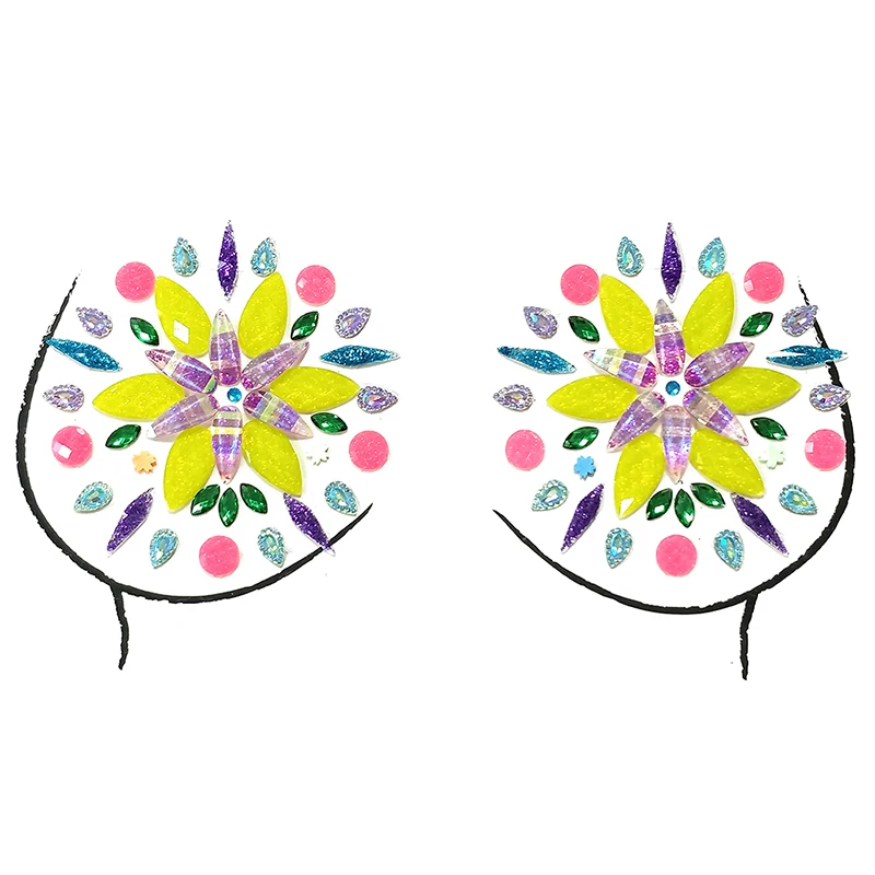 1 шт. блестящие украшения наклейки на грудь тату в стиле бохо 3D кристалл боди арт