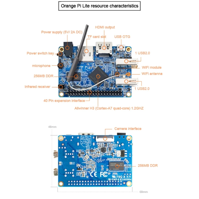 Pi Lite 1 ГБ H3 SoC одноплатный компьютер с открытым исходным кодом Поддержка Android 4 Ubuntu