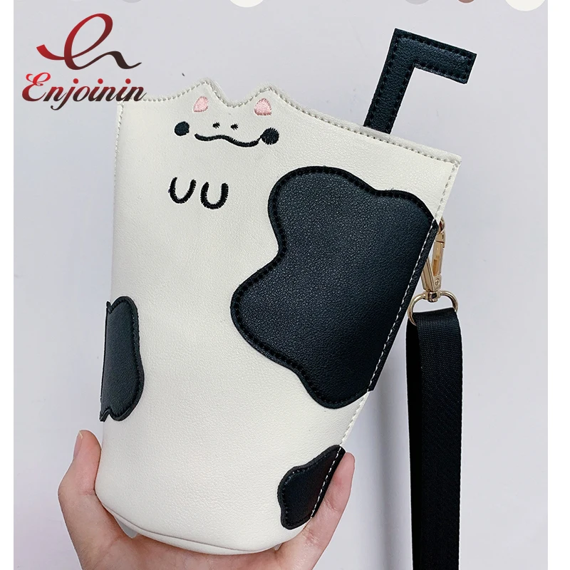 

Сумка кросс-боди Женская с принтом, модный саквояж на плечо, кошельки и сумочки для молока, повседневный клатч, милая сумочка