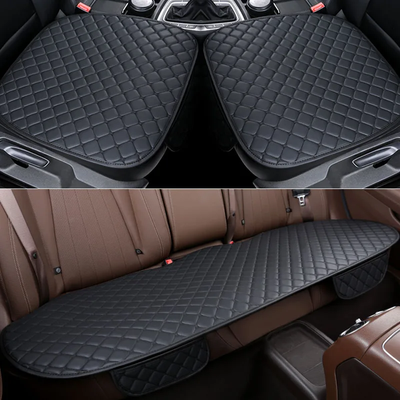 

1 Pcs Car Seat Covers Easy Clean Car Seat Cushions,universal PU Leather Non Slide Waterproof Protector Mat Interior Accessories