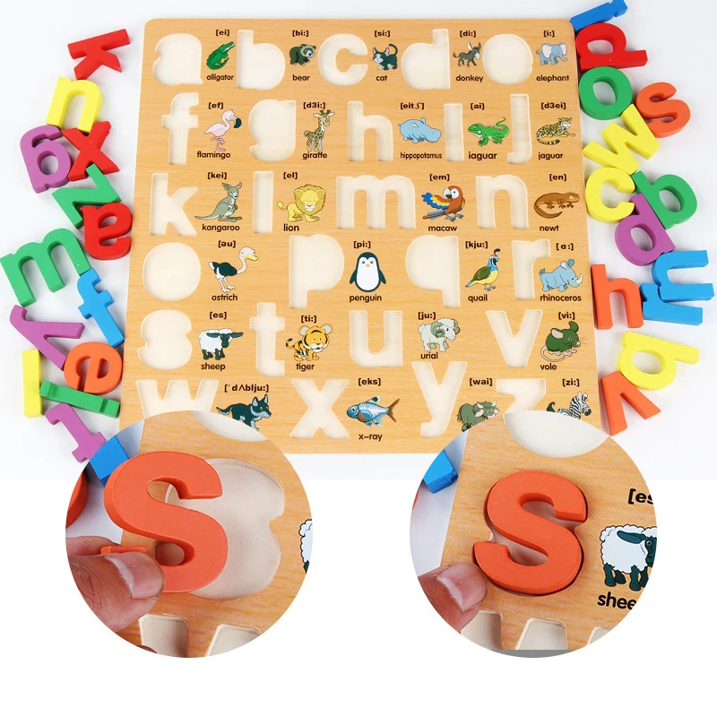

Learning Montessori Early Educational Wooden Toys Kids Busy Board Match English Letter Digital Children Preschool Counting Gift