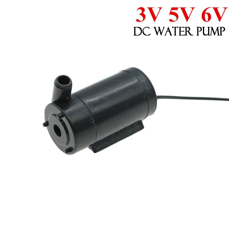 Черный микро погружной насос двигатель постоянного тока 3 в 4 5 6 маленький водяной